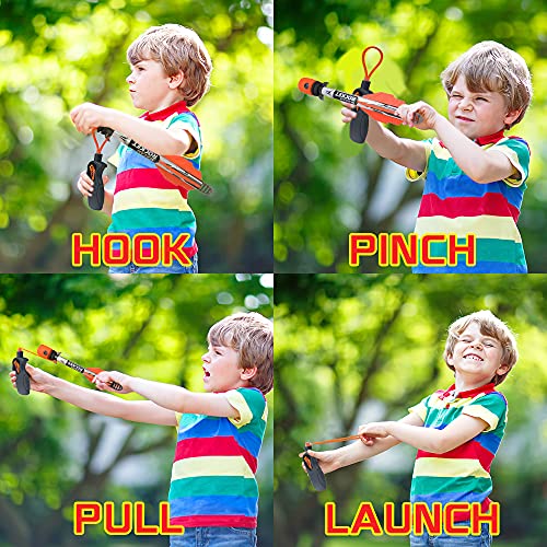 VATOS Slingshot Rocket Launcher Toys for Kids Sky Rockets Air Foam