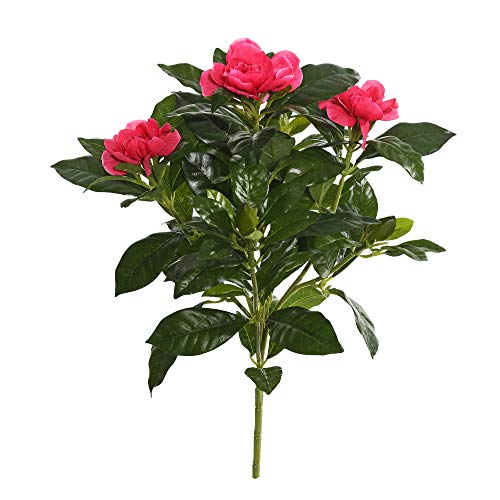 Vickerman 14.5" Artificial Beauty Polyester Gardenia Flower Bush - Premium Faux…