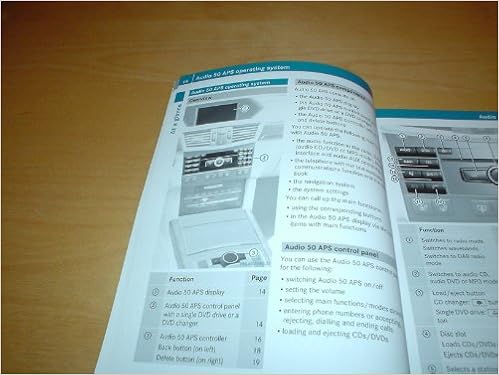 Mercedes Benz Audio 50 Aps Comand Command Satnav Navigation Owners Handbook Manual A C E S Clk Slk Class Owner S Hand Book Amazon Co Uk Mercedes Benz Books