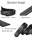 QISHI YUHUA Men's Leather Ratchet Belt Multiple Colour without Buckle,Black,s