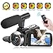 Video Camera 2.7K Camcorder 30FPS 30MP Ultra HD 16X Digital Zoom Camera 3.0 inch Touch Screen IR Night Vision Vlogging Camera for Youtube with Remote and Microphone Webcam Recorder