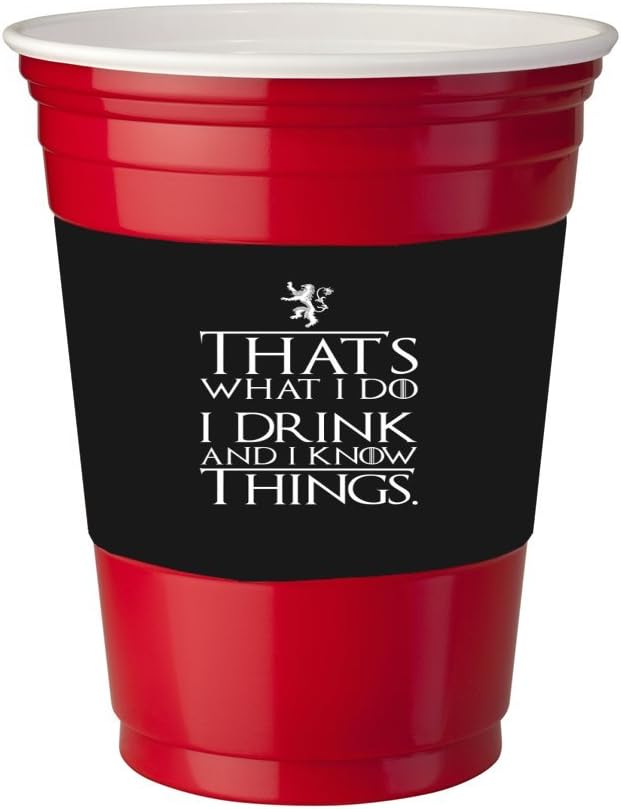 4 Pack of Vinyl Decal Stickers for Disposable Cups/I Drink