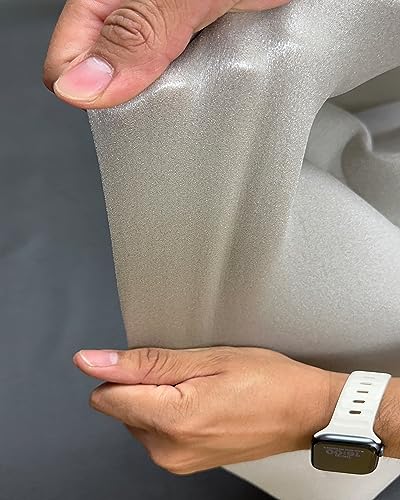 FabricEmpire 1/8'' Medium Density 60'' Wide Stretch Foam for Arts and Crafts, Vinyl, Home & Automotive Upholstery Projects - Sold by The Continuous Yard (Silver)