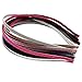 Yazon 12pcs 6mm Thin Plastic Headbands for Girls Women Solid Cute Hair Headband with Teeth Non-slip Hair Hoops Hair Accessories
