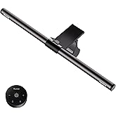 Quntis Monitor Light Bar with Remote, Eye-Care No Glare Computer Light for Curved Flat Monitor, Adjustable Brightness & Color