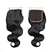 ISEE Hair Unprocessed Virgin Brazilian Body Wave Human Hair Extension Weave 3 Bundles With 4x4 Free Part Lace Closure Remy Human Hair Body Wave Natural Black(14