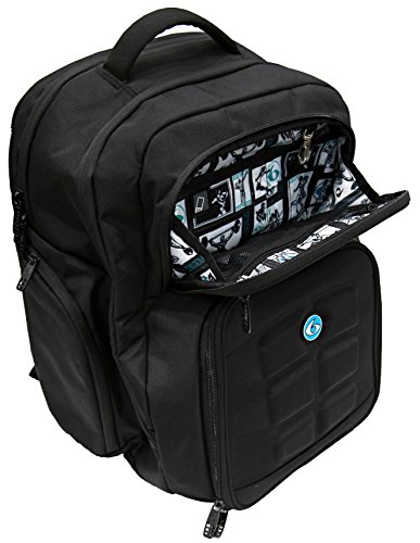 6 Pack Fitness Expedition Backpack W/ Removable Meal Management System 300 Black/Neon Blue w/ Bonus ZogoSportz Cyclone Shaker