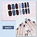 WOKOTO 8 Sheets Pure Color Nail Art Polish Wraps Decals with 1Pcs Nail File Classical Adhesive Nail Sticker Strips Manicure Accessories