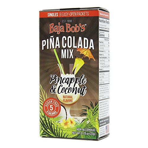 Baja Bob's Pina Colada Mix Singles (8 SingleServe Packets Per Box