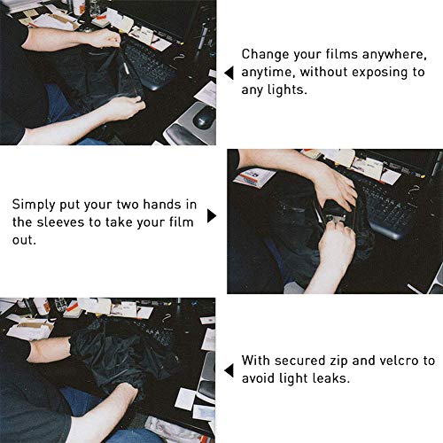 INLAR Darkroom Bag Developing Professional Anti Static Light-Proof Zipper Easy Clean Dual Layer Portable Practical Load Photo Anti Reflection Photography Film Changing - Thumbnail 3