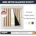 PONY DANCE Kitchen Beige Curtains - Home Decoration Room Darkening Thermal Insulated Blackout Window Treatments/Draperies Block Light Protect Privacy, 42 W x 54 L, Biscotti Beige, 2 Pieces