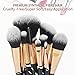 Beauty Kate Marble Makeup Brushes (Black), 10 PCS Makeup Brush Set Premium Face Eyeshadow Eyebrow Blush Contour Foundation Fluffy Crease Cosmetic Brush Set for Powder Liquid Cream