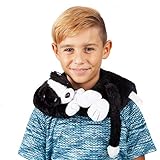 Lily's Home Animal Neck Warmer, Microwavable Heatable Therapeutic and Cozy Neck Wrap Plush Soft Toy (Cat)