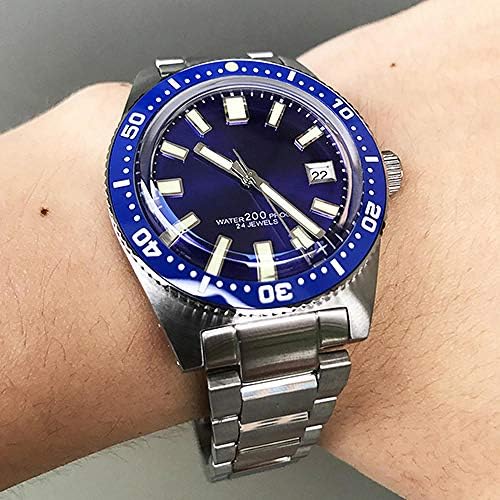 62Mas Automatic Watches 200M Water Resistant Steel Strap Ceramic Bezel Fashion Men Stainless Steel Wristwatch