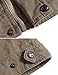 WenVen Men's Fashion Cotton Jackets (Khaki, US Size S)