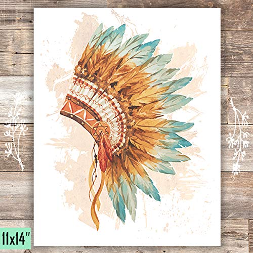 Headdress Art Print - Unframed - 11x14