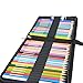 Damero 36 Colored Pencil Case, Pen Holder, Travel Organizer Bag for Artist (NO Pencils Included), Black