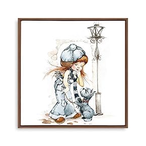 Framed Canvas Wall Art Cartoon Pattern Canvas Prints Home Artwork Decoration for Children