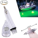 LED Fishing Green Light, Fishing Underwater Light Night Deep Waterproof Durable For Attracting Bait and Fish Steady On Outdoors Up To 1000 Feet Squid Lure Underwater Light 17cm/6.69in 2PCS