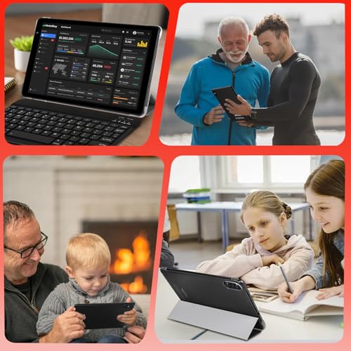 Android 14 Tablet 10.1 inch Tablets,20GB RAM 128GB ROM 1TB Expand,Octa-Core Processor,Dual Camera,WiFi 6,Bluetooth 5.0,6000mAh Long Battery Life with Keyboard/Mouse-Black