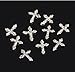 Amjimshop Vovotrade(TM) 10xAlloy 3D Rhinestones Nail Art Cross Stickers Slices Tips DIY Decorations New