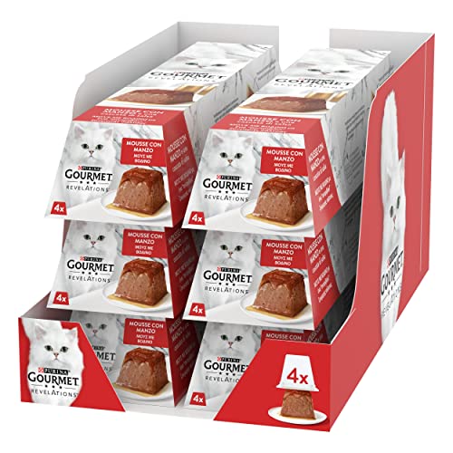 GOURMET Revelations Wet Food for Cats Adults Mousse 24 Packs of 57 g