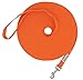 Hi Kiss Dog/Puppy Obedience Recall Agility Lead - 15ft 20ft 30ft 50ft 100ft Leash - Great for Training, Play, Camping, or Backyard - Orange 20ft