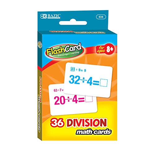 BAZIC Division Flash Cards (36/Pack)