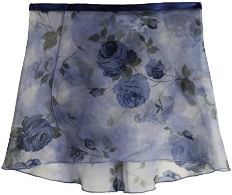 Trienawear Little Girls' 10 Inch Floral Print Chiffon Wrap Dance Skirt TR200C-FL With Ribbon Waist Tie #860 Leggioro