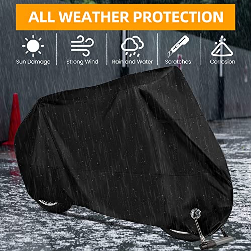 Motorcycle Bike Scooter Cover Waterproof Outdoor Oxford Fabric Rain Cover UV Rays 245 x 105 x 125 cm