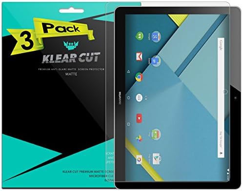 Huawei Mediapad T3 10 Screen Protector [3-Pack], Klear Cut HD Matte Screen Protector for Huawei Mediapad T3 10 PET Film Anti-Glare Shield