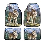 Nature Wolf Car Mats - Set of 4