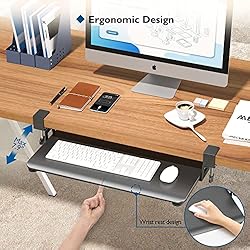 BONTEC Keyboard Tray Under Desk, Pull Out Keyboard