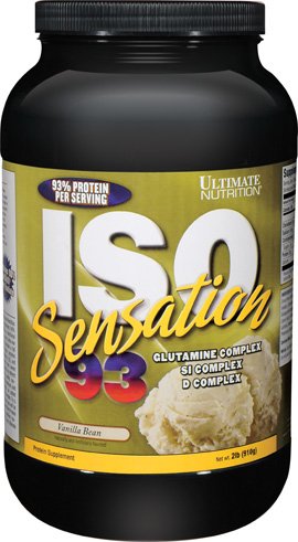 Ultimate nutrition iso sensation 93 vanilla bean, 2 lbs.
