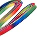 Cosmos 3 Pair 51 inches Long Neon Flat Shoe Shoelaces Shoe laces (Rainbow)
