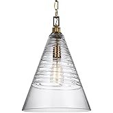 Feiss-Sean Lavin-Pendant 1 Light in Contemporary Style-11.75 Inch Wide by 18 Inch Tall-Burnished Brass Fin