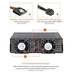 ICY DOCK 4 Bay 2.5 NVMe U.2/U.3 SSD PCIe 4.0 Rugged