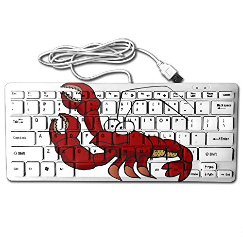 Lobster Cartoon Universal Super Slim Mini USB Wired Keyboard With 78 Keys For Pc Computer