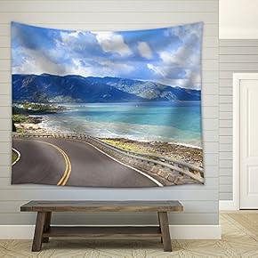 Coastline of Kenting National Park in Taiwan - Fabric Wall Tapestry Home Decor - 51x60 inches