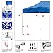 Eurmax 10'x10' Ez Pop Tent Commercial Instant Removable Zipper End Side Walls and Roller Bag Bonus 4 SandBags, 1# Canopy with sidewalls, Striped Blue