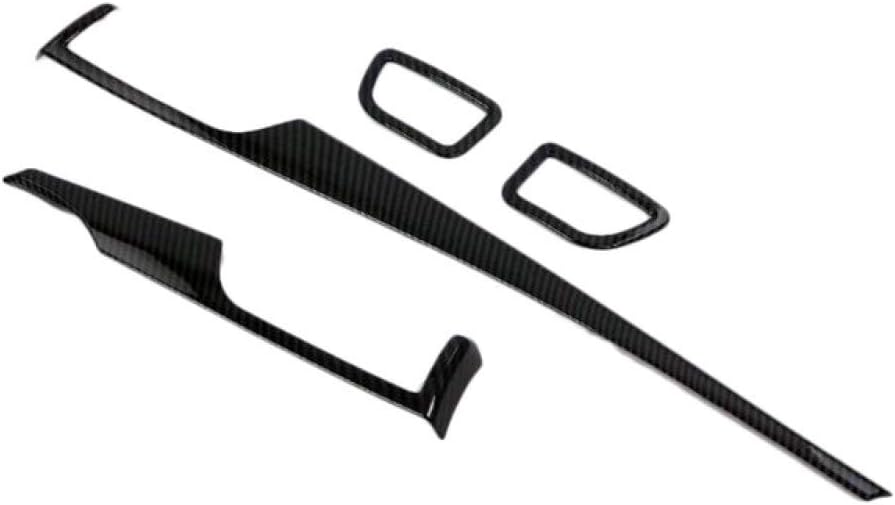 WHKOBM ABS Outlet Vent Interior Middle Decoration Cover Trim 4pcs, For Toyota Vios Yaris Sedan 2014 2015 2016 2017 Interior Mouldings