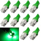 TONSEE 10pcs T10 Wedge 5-SMD 5050 Xenon LED Light