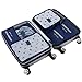 HiDay 8 Sets Packing Cube System - 1 Toiletry bag+ 4 Travel Cubes + 2 Pouches + 1 Premium Shoes Bag - Perfect Travel Luggage Organizer