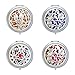 ALICE 12 Sets Silvery Hollow Design Purse Mirrors, Double-Sided Mirrors, Wholesale Price
