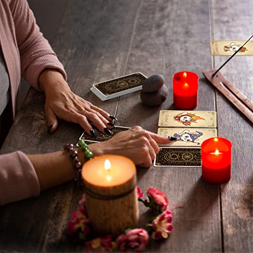 Cat Tarot Cards and Kawaii Tarot - 22 Major Arcana Card Deck – Kawaii Cat Tarot - Cat Lover Gifts, for Beginners and Experts, Includes Online Guide