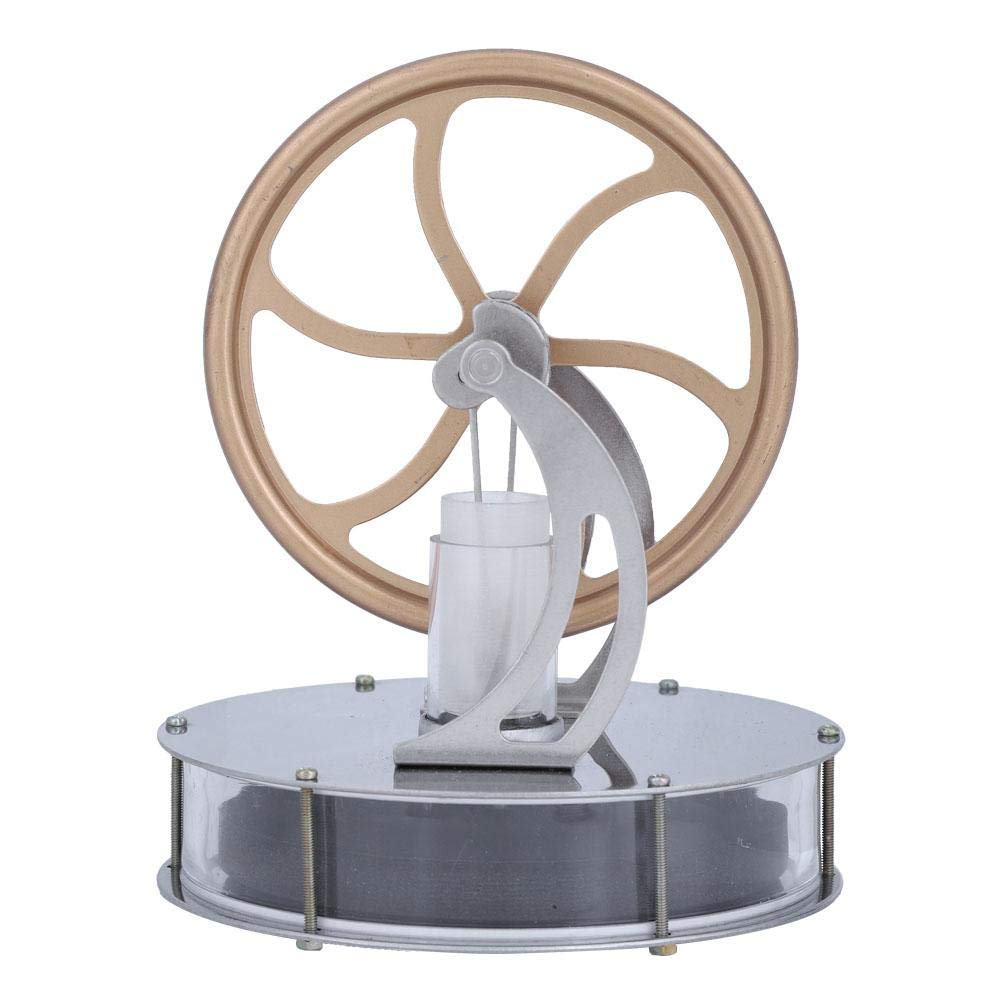 Regun Low Temperature Stirling Engine Model, Steam Heat Electricity Generator Machine Education Model Toy, for Kids Craft Ornament, Birthday, New Year Gift