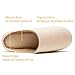 RelaxedFoot Slippers | Organic Cotton & Memory Foam | 1 Pair with Storage Bag (Large, Beige)