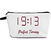 YULUENZE Sorority Presents Perfect Timing 1913 Delta DST Red Sorority Present Finer Women Makeup Bag Zipper Pouch for Women Sisters