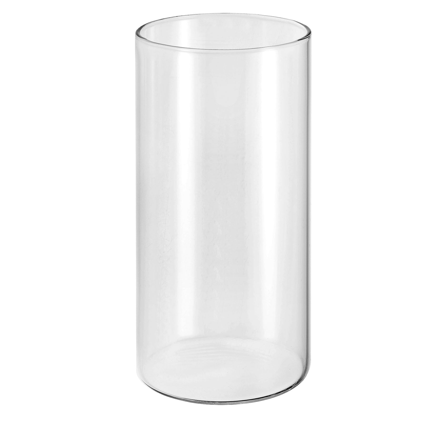 PATIKIL Clear Glass Cylinder Vase, 7.1" Tall and 3.3" Dia, 900ml, Tabletop Flowers Vase, Floating Candle Holder, Wedding Centerpieces