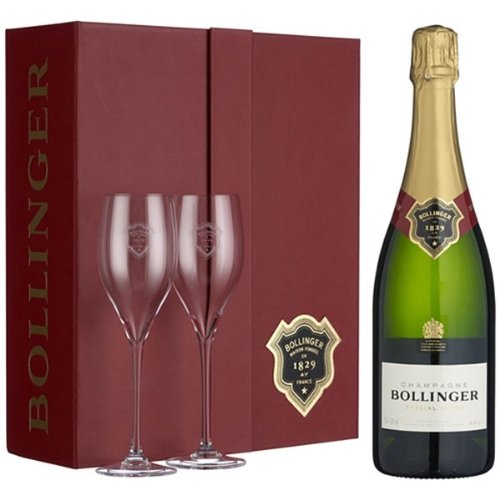Bollinger Special Cuvee Champagne Gift Set with 2 Glasses Pinot Noir NV